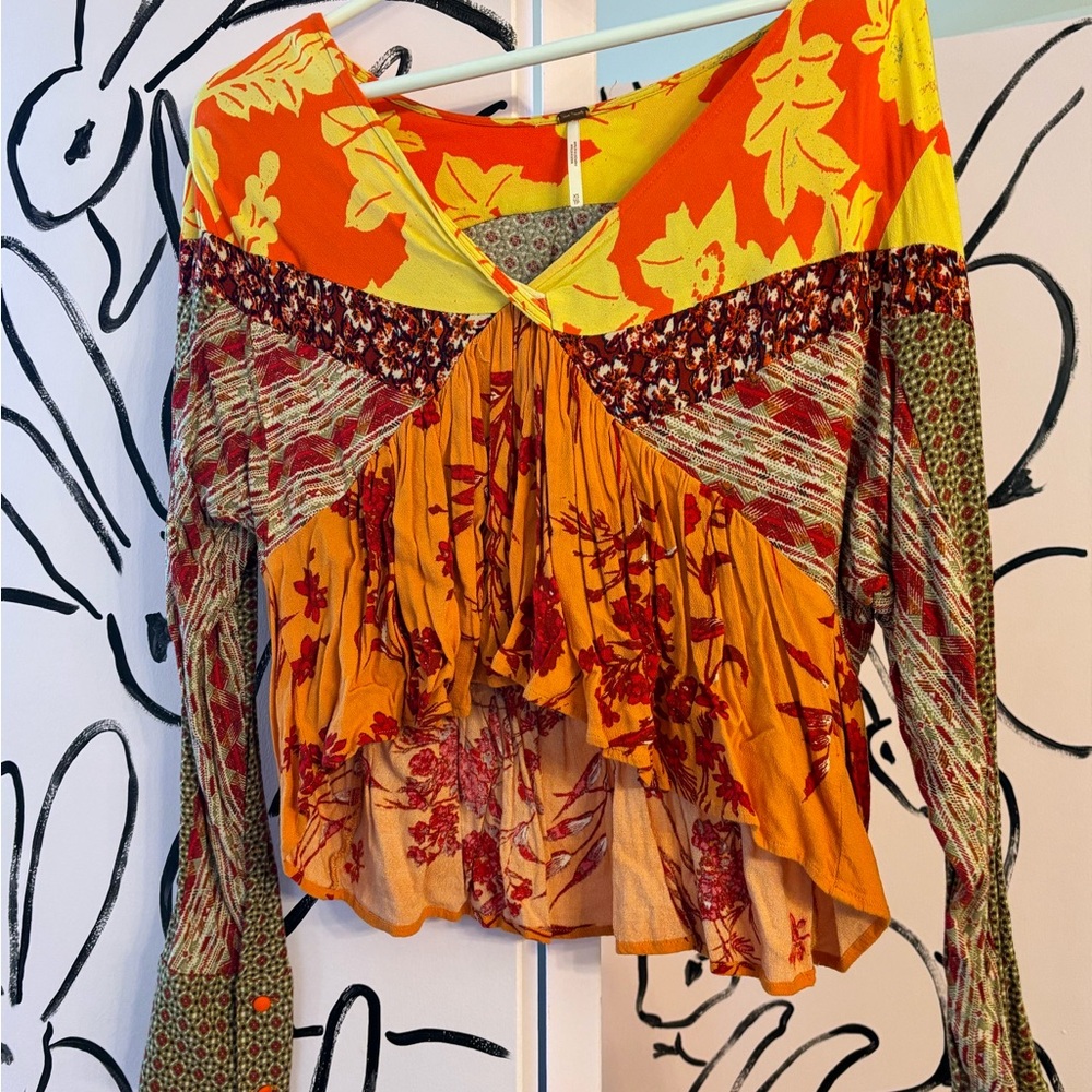 Anthropologie Multicolor Floral Blouse